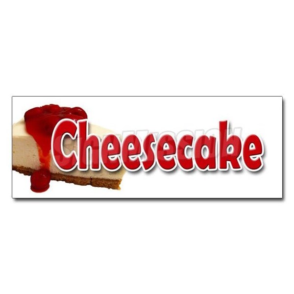CHEESECAKE DECAL sticker bakery crust cream cheese strawberry cake baker, D-12 Cheesecake